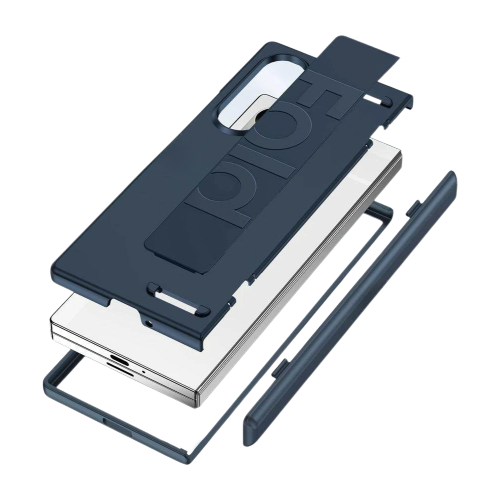 Axis P2 Galaxy Z Fold case feature diagram - spring-loaded hinge cover