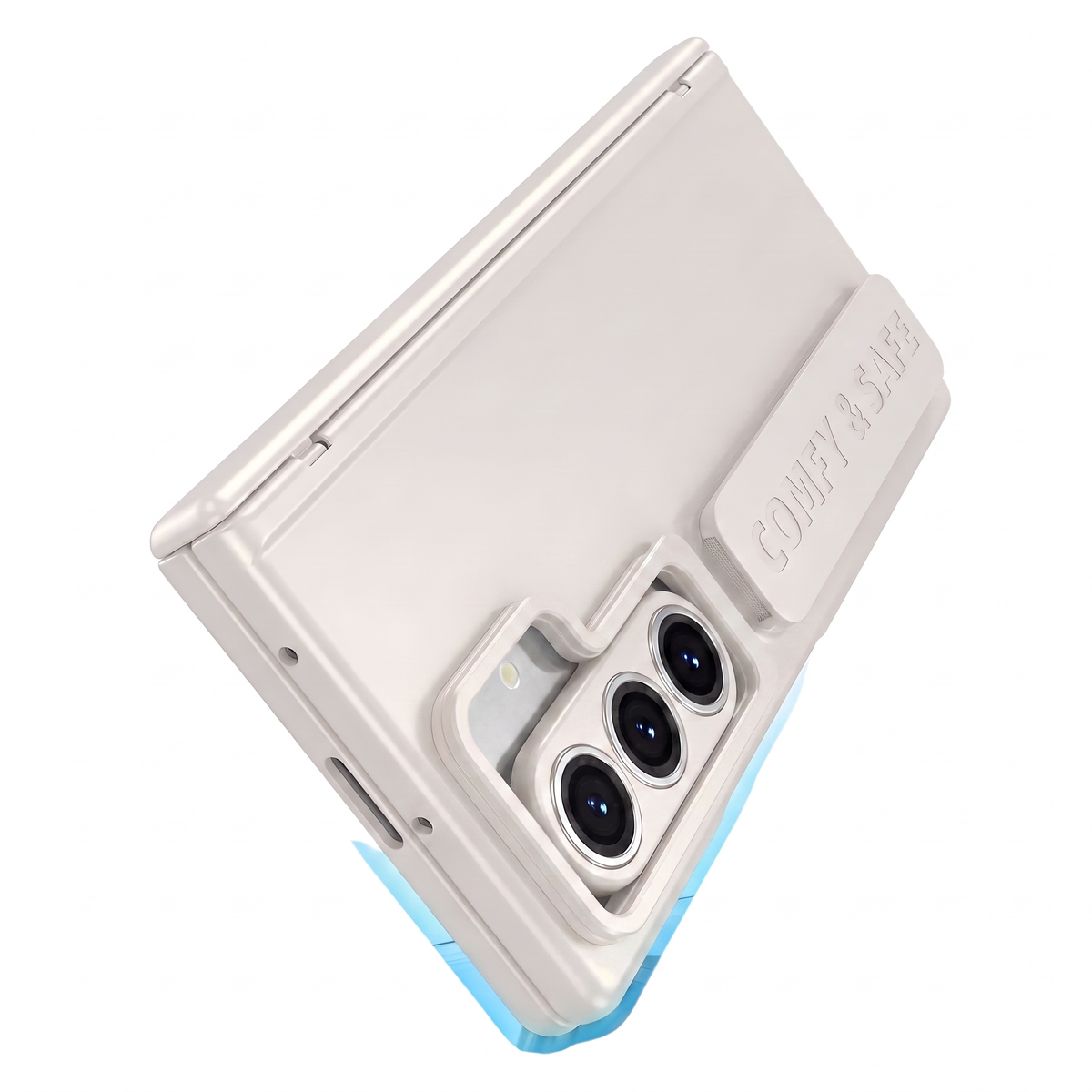 Aegis H1 MagSafe hinge cover case with metal kickstand in Apricot for Samsung Galaxy Z Fold