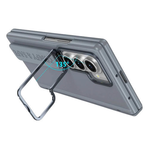 Aegis H1 Galaxy Z Fold case feature diagram - spring-loaded hinge cover