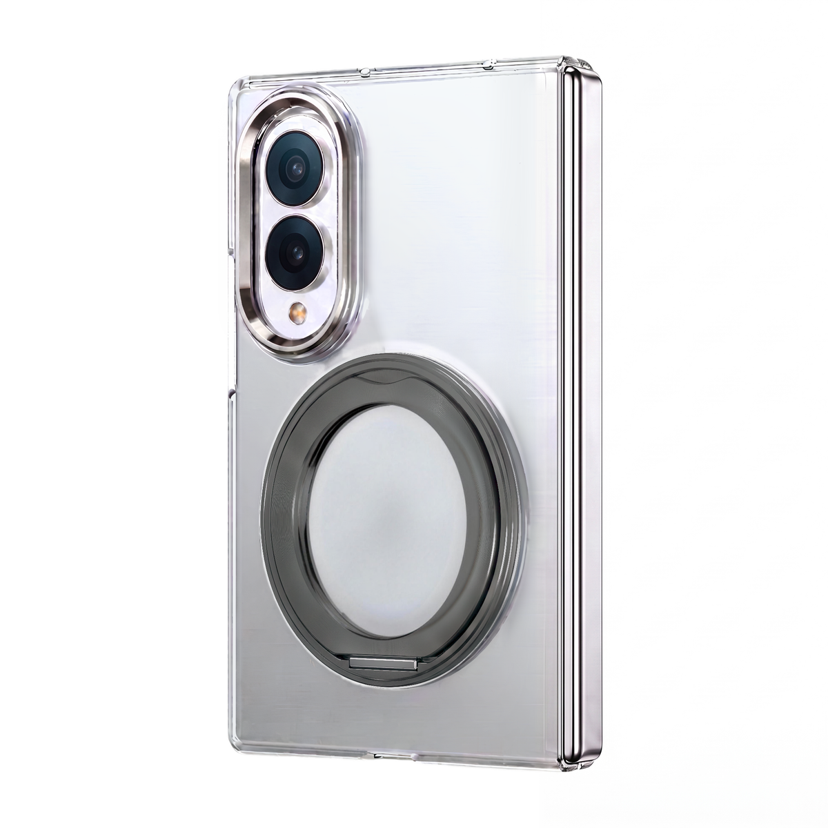 Axon M1 Black clear MagSafe case with 360 rotating ring for Samsung Galaxy Z Fold 8 - rear view