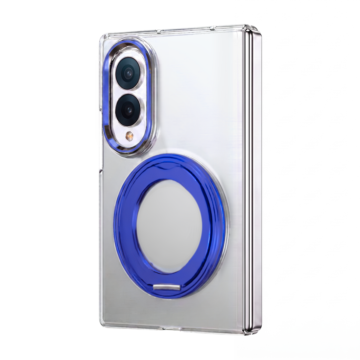 Axon M1 Blue clear MagSafe case with 360 rotating ring for Samsung Galaxy Z Fold 8 - rear view